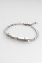 White Stone Plate Steel Bracelet - 2