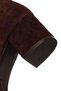 Women's Brown Zippered Thick Heeled Suede Leather Boots Wf220005Ds - 8