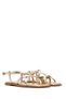 Women's Gold Metallic Flip-Flop Sandals 26Sfd440732 - 2