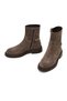 Women's Mink Zippered Buckle Suede Leather Boots 25Wfd512710 - 4