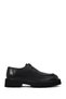 Men's Black Lace-Up Thick-Soled Leather Casual Shoes Wm802002Dv