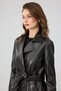 Beyonce Women's Black Leather Top Coat 22Wgd5026U4 - 6