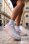 Men's White Lace-Up Thick Sole Shoes Leather Sneakers 26Sfd699018 - 2