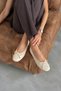 Women's White Leather Ballerinas 26Pfd552118 - 2