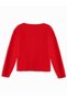 Girl's Red Long Sleeve Crop Sweatshirt 5-10 Years Old - 4