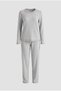 100% Cotton Long Sleeve Soft Textured Comfortable Cut Pajama Set 27410 - 7
