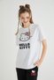 Licensed Printed Basic White T-Shirt Mold Cotton - 4