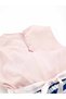 Floral Striped Girls' Evening Dress Pink Summer Dress - 6