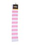 Women's White Pink Striped Cotton Knee High Socks - Design Socks - 6