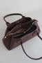 Suede Brown Women's Shoulder and Hand Bag W:32 H:16 - 7