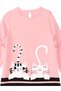 Pink Cute Friends Girls' Woven Balloon Sleeve Winter Dress - 5