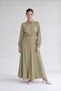 Embroidered Cupra Skirt Set, Green
