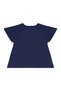 Floral Cat Girl's Navy Blue Summer T-Shirt Poplin Shorts Set - 6