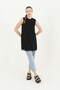 Women's Sleeveless Tulle Detailed Undergarment Tunic - 10270Tun Black - 4