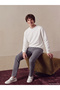Anthracite Woven Slim Fit Casual Cotton Blended Trousers - 2