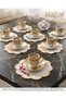 Premium Set of 6 Cocktail and Coffee Coasters with Colorful Flower Embroidery - 3