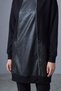 Leather Detailed Stone Embellished Tunic Black - 2