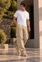 Men's Premium Imported Linen-Blend Breathable Baggy-Fit Jogger Pants with Cargo Pockets - 4
