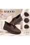 Women's Tan Brown Skin Daily Comfortable Orthopedic Non-Slip Sole Ballerina Shoes - 3
