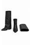 Black Look Dust Cover Detailed Detachable Boot with Heel Pointed Toe Zipper Women's Shoes - 4