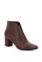 Genuine Leather Brown Women's Heeled Leather Boots Dp02-1924 - 6