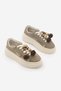 Women's Sneaker Thick Sole Denim Removable Beaded Buckle Sports Shoes Pevosa Beige Denim - 8