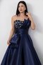 Strapless Neckline Satin Dress with Stones on the Chest Ecr5808 - 3