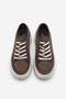 Women's Sneaker High Sole Lace-Up Sports Shoes Kotnel Brown Suede - 6