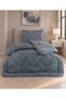 Single-Size Duvet Set, Reversible Plush Welsoft Fleece, Fluffy (Duvet + 1 Pillowcase)