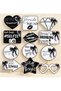 12-Pack Bachelorette Black Bow Themed Speech Balloons Henna Night Wedding Bride to Be Photo Shoot Hand Banner Bachelorette Set - Bride to Be - Almost Mrs - Bride's Team - Cheers to Bride - 6