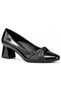 Abros Genuine Leather Comfort Orthopedic Women's Classic Heeled Shoes Black - 3