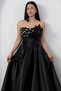 Strapless Neckline Satin Dress with Stones on the Chest Ecr5808 - 6