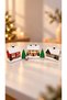 Set of 3 Handmade New Year's Houses—Ornamental Figurines, New Year's Decorations, Christmas Village Decor, Gift Set
