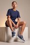 Women's Sneaker High Sole Sports Shoes Aryan Navy Blue - 3