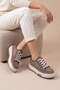Women's Sneaker Thick Sole Lace-Up Suede Sports Shoes Kotnel Mink - 2