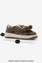 Women's Sneaker Thick Sole Denim Removable Beaded Buckle Sports Shoes Porento Brown Denim - 9