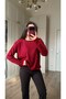 Red and Brown Striped Liya Knit Sweater - 3