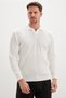 Patterned Apaş Collar Knitwear Sweater - 6