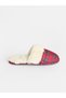High-Quality Plaid Embroidered Fur Women's House Slippers from Çelebi Store. - 4