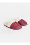 High-Quality Plaid Embroidered Fur Women's House Slippers from Çelebi Store. - 3