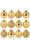Christmas Pine Tree Ornament 3 cm 12 Pieces Mini Gold Christmas Ball Gold Christmas Balls - 3