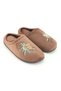 Women's Winter Pu Comfortable Sole Embroidered Design Home Garden Slippers - 4