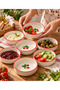 Handmade Ceramic Strawberry Patterned 6-Piece Breakfast Bowl and Snack Bowl Set - 3