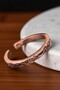 Copper Real Wood Pattern Ring Adjustable Exquisite Handwork Very Good Quality - 4