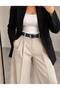 Oval Patterned Silver Buckle Model Women's Belt Waist Belt Coat Belt Dress Belt Trouser Belt