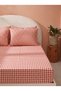 Kiremit Pöti Square Patterned Elastic Sheet Set - Single/Double/King Size