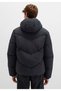0110360 Inflatable Coat Hooded Men's Coat Black - 5