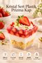 Cubic Magnolia Bowl, 200 cc, Set of 25 Crystal-Clear Hard Plastic Dessert Serving Bowls (Cup-Free)