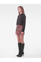 A-Line Viscose Jacquard Shawl Patterned Mini Skirt - 2