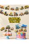 32 Pieces Construction Equipment, Trucks, and Other Vehicles Banner Cake Toothpick Cupcake Decoration Set Cocktail Toothpick Engagement Birthday Cocktail Event and Presentation Cake Decoration Ornament Thick Paper - 3